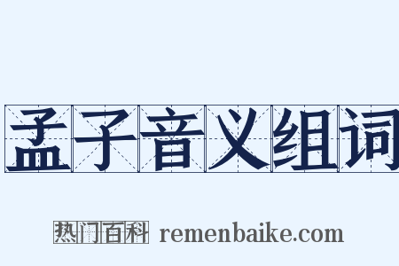 孟子音义组词是什么意思的图片